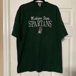 ⭐️⭐️ Embroidered Michigan State Spartans Dark Green Tee - size XL